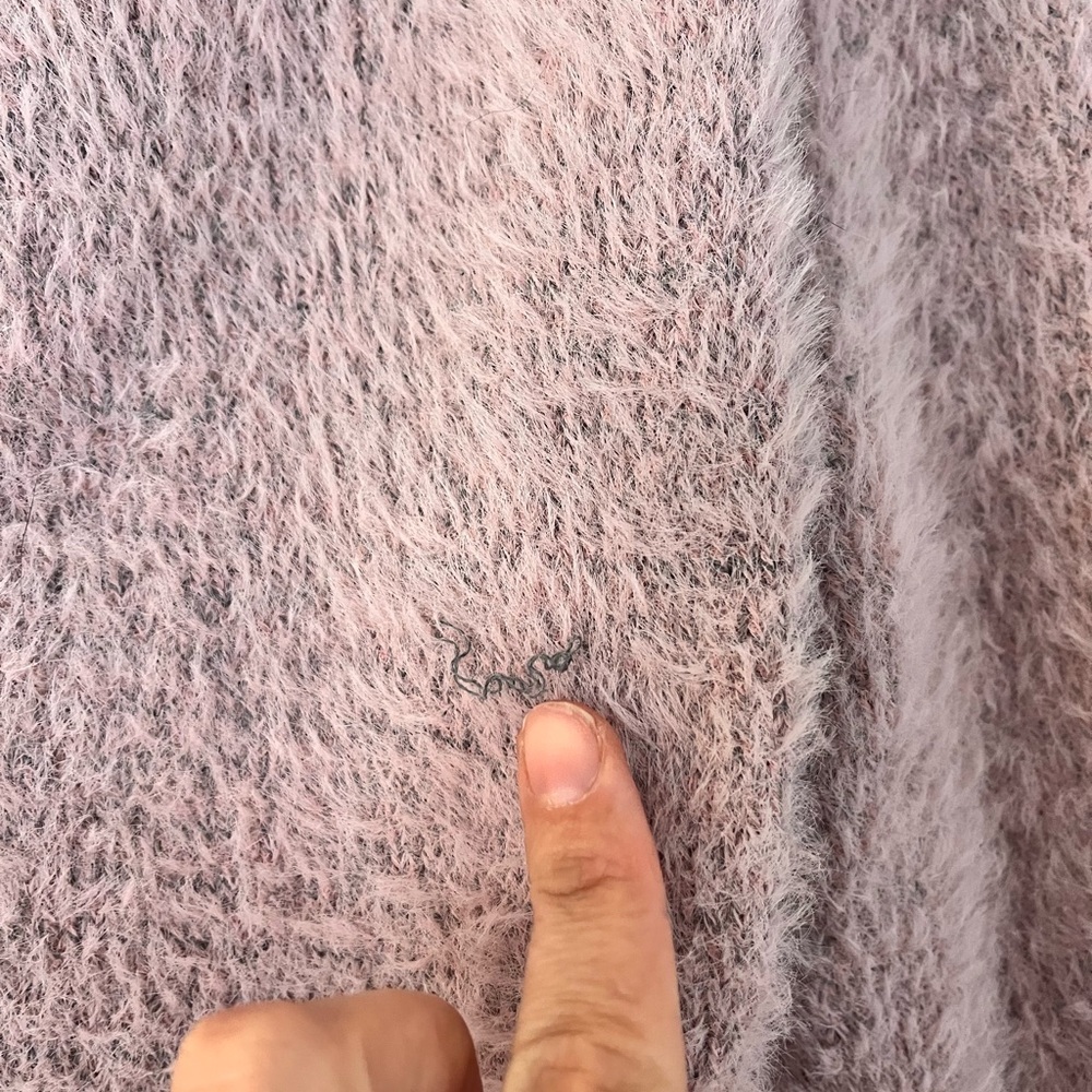 Women's Pink Cardigan Sweater - Picture 8 of 11
